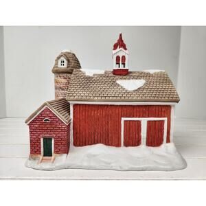Vintage Christmas Holiday Village Country Memories 1993 Kmart Lighted Barn Silo